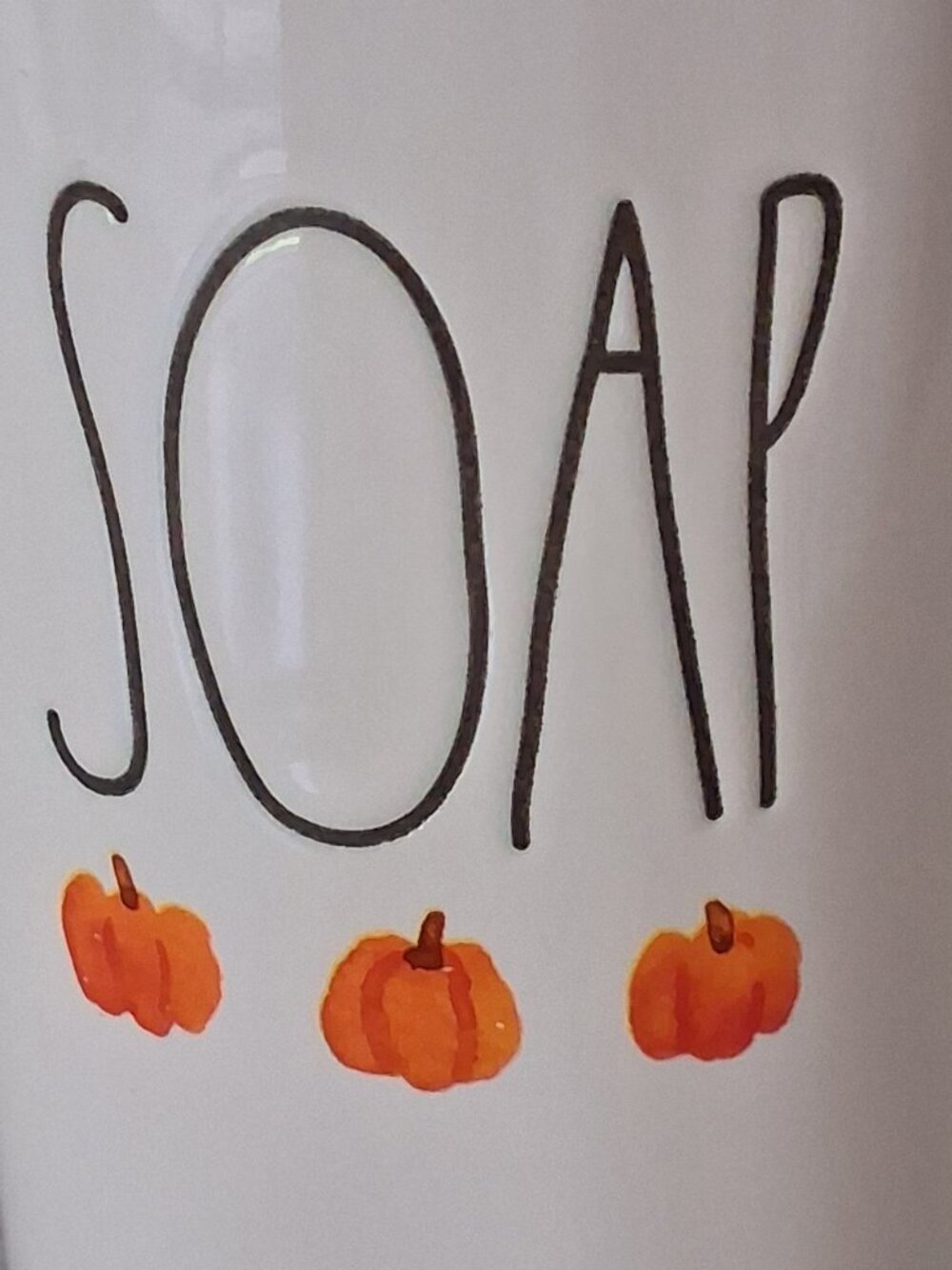 Rae Dunn Fall Pumpkins Ceramic Soap Pump Dispenser - Picture 10 of 13